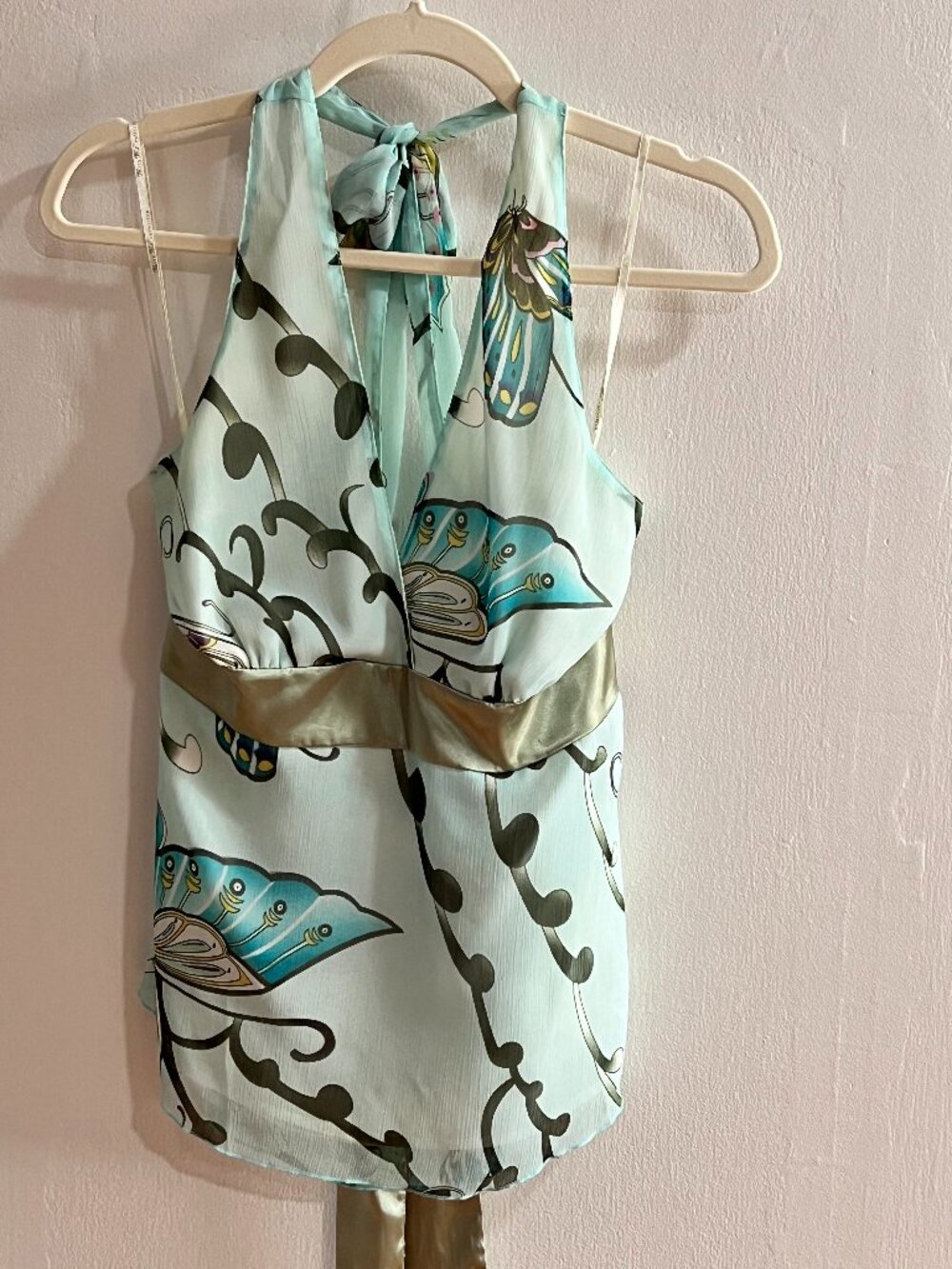 Y2K Large Floral Print Halter